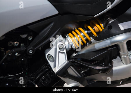 Moto de course de luxe, la photo en gros fragment Banque D'Images