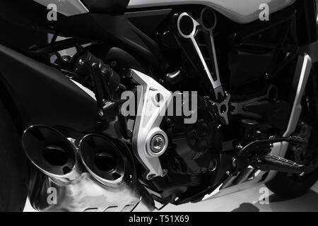 Moteur de moto de course de luxe, la photo en gros Banque D'Images