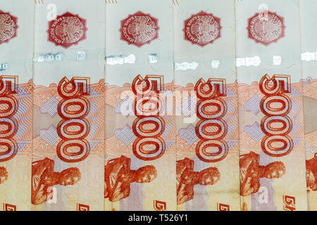Cinq mille roubles de loi. Billets russe close up. Banque D'Images