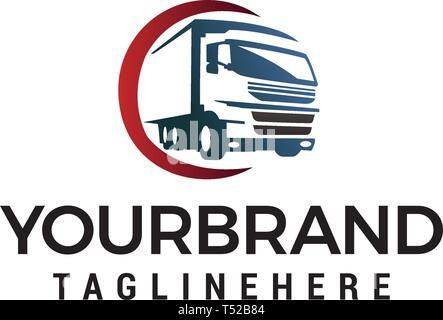 Transport camion concept design de logo template vector Illustration de Vecteur