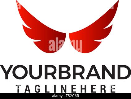 Conception de logo ailes vecteur modèle concept Illustration de Vecteur