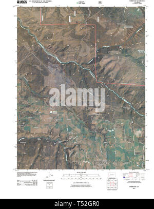 Carte TOPO USGS Colorado CO Norwood 20110520 Restauration TM Banque D'Images