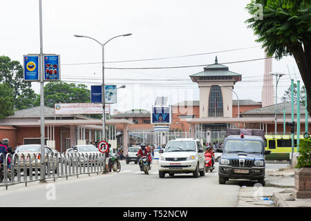 Katmandou, Népal, 27 mai 2017 : Avis de palais et les rues de Durbar Marg. Banque D'Images