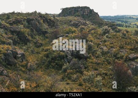 Les paysages de montagne volcanique sur les flancs du Mont Kenya Aberdare, gammes, Kenya Banque D'Images