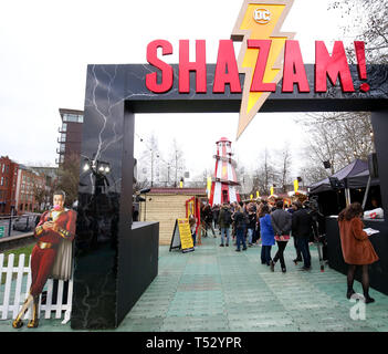 DC lancer le premier super-fête foraine sur la rive sud de Londres pour fêter la sortie du nouveau film de super-héros Shazam ! Où : London, Royaume-Uni Quand : 20 Mar 2019 Crédit : Andrew Fosker PinPep/WENN.com/ Banque D'Images