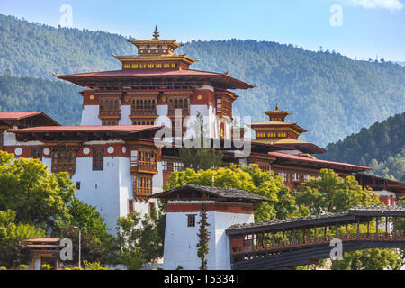 Punakha Dzong au Bouthan Banque D'Images