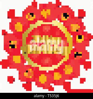 Joyeux anniversaire carte de vœux. Joyeux anniversaire typographie design pour les cartes de vœux et d'affiches avec des fleurs. Modèle de conception pour l'anniversaire. Illustration de Vecteur