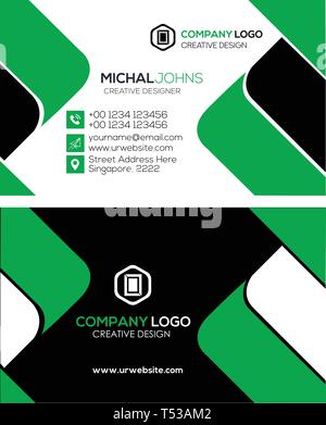 Clean Modern Design de carte d'affaire Illustration de Vecteur