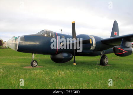 Un Lockheed P2V7 ou P2V Neptune aéronefs en exposition à l'AFB Greenwood en Nouvelle-Écosse Canada Banque D'Images