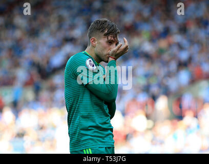 Gerard Deulofeu du Watford célèbre après qu'il marque son deuxième but de côtés pendant le premier match de championnat à la John Smith's Stadium, Huddersfield. Banque D'Images