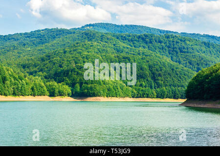 Réservoir de stockage de l'eau dans les montagnes. belle nature paysages d'été. forest sur la rive autour. belle journée ensoleillée. emplacement Tereblya HPP Rika Banque D'Images