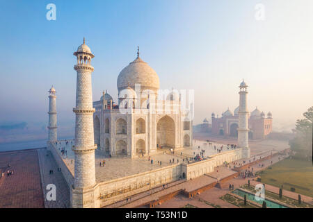 L'Inde, l'Uttar Pradesh, le Taj Mahal (UNESCO World Heritage Site) Banque D'Images