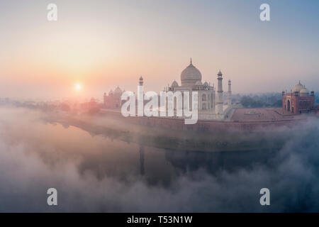 L'Inde, l'Uttar Pradesh, le Taj Mahal (UNESCO World Heritage Site) Banque D'Images