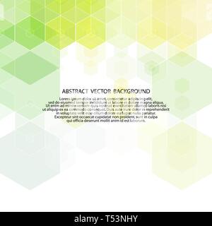 hexagones verts et jaunes sur fond noir. idée moderne pour la décoration de design. eps 10 Banque D'Images