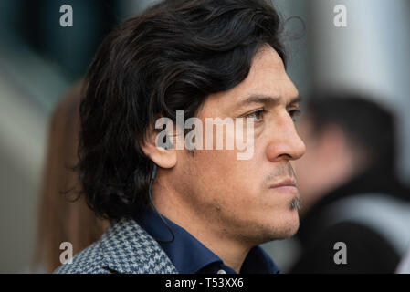 Mauro German Camoranesi durign le match de football Serie A : Juventus vs Fiorentina. La Juventus a gagné 2-1 à l'Allianz Stadium à Turin, Italie, le 20 avril 201 Banque D'Images