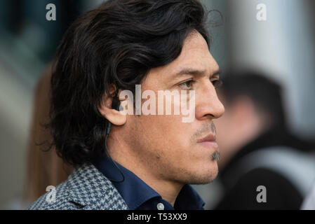 Mauro German Camoranesi durign le match de football Serie A : Juventus vs Fiorentina. La Juventus a gagné 2-1 à l'Allianz Stadium à Turin, Italie, le 20 avril 201 Banque D'Images