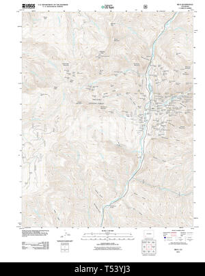 Carte TOPO USGS Colorado CO Rico 20110610 Restauration TM Banque D'Images