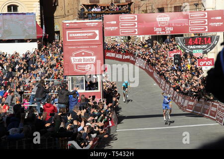 Strade Bianche 2019 - UCI World Tour Pro course cycliste. À Sienne Sienne Banque D'Images