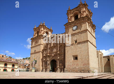 Basilique Cathédrale de Saint Charles Borromée à Puno, Pérou, Amérique du Sud Banque D'Images