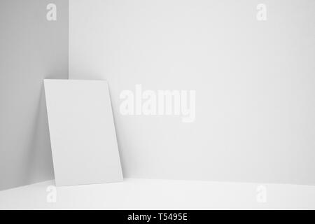 Concept design - Vue en perspective de l'entreprise vertical blanc sur la carte de fond de l'espace 3D immersive, c'est réel, pas de photo 3D render Banque D'Images