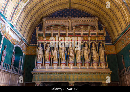 PIERREFONDS, FRANCE, Août 13, 2016 : l'intérieur et de détails de château de Pierrefonds, le 15 août 2016 à Pierrefonds, Oise, France Banque D'Images