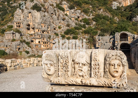 Ruines de la ville antique de Myra à Demre, Turquie Banque D'Images