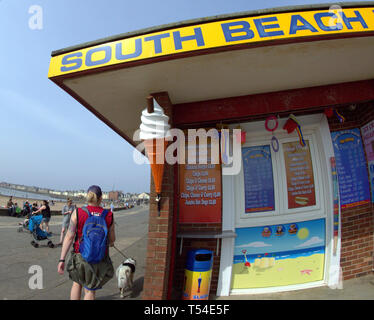 Troon, Ayrshire, Scotland, UK, le 20 avril, 2019, UK Weather : record de temps chaud vu les habitants et les touristes à tête Troon South Beach sur la côte d'Ayrshire. Gerard crédit Ferry/Alamy Live News Banque D'Images