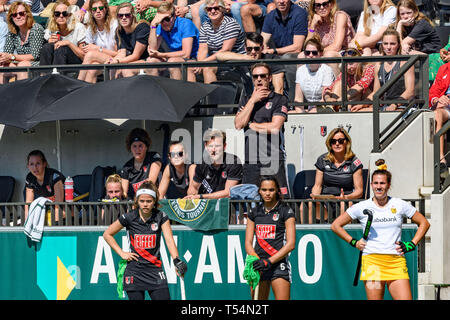 Amsterdam, Pays-Bas. Apr 21, 2019. Hockey Club Euro Cup 2019. Lieu : Wagener Stadion. Rick Mathijssen durant la partie HC Den Bosch vs AH&BC Amsterdam. Credit : Pro Shots/Alamy Live News Banque D'Images