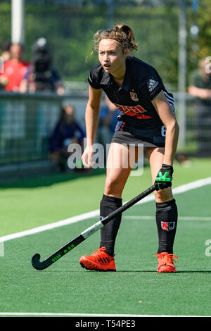 Amsterdam, Pays-Bas. Apr 21, 2019. Hockey Club Euro Cup 2019. Lieu : Wagener Stadion. Marijn Veen pendant le jeu HC Den Bosch vs AH&BC Amsterdam. Credit : Pro Shots/Alamy Live News Banque D'Images