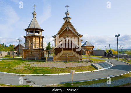 SALEKHARD, Russie - le 29 août 2018 : Une journée dans la août complexe architectural et historique stockaded "Obdorsk town' Banque D'Images