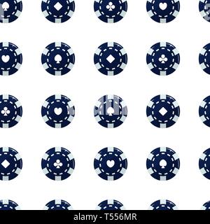 Jeu de carte. La couleur bleue. Vector illustration. Motif de fond transparent Illustration de Vecteur