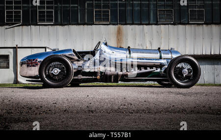 Napier Railton, 1933 Voiture de course avec 24 litres moteur Napier Lion cylindre 12 Banque D'Images