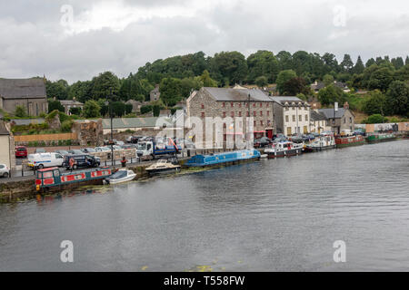 Les rives de la rivière Barrow, Graiguenamanagh, comté de Kilkenny, Irlande. Banque D'Images