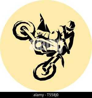 Vélo de course et vélo motocross sport icône vecteur Illustration de Vecteur