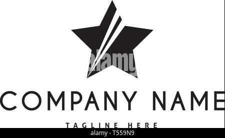 Succès Star Noir Abstract vector logo design Illustration de Vecteur