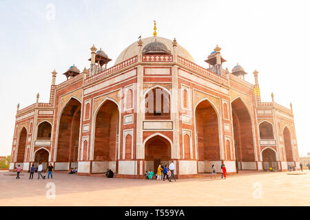 Delhi, Inde, 30 mars 2019 - Tombe de Humayun est le tombeau de l'empereur moghol Humayun à Delhi, en Inde. La Tombe de Humayun est une commande de première Banque D'Images