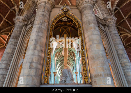 Gand, Belgique - 31 juillet 2014 : Interiors, peintures et les détails de la cathédrale Saint Michel, le 31 juillet 2014, à Gand, Belgique Banque D'Images