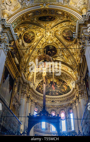 Bergame, Italie - 18 octobre 2018 : l'intérieur de la Basilique de Santa Maria Maggiore Banque D'Images