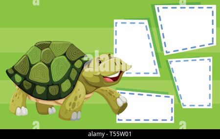 Une tortue sur remarque illustration modèle Illustration de Vecteur