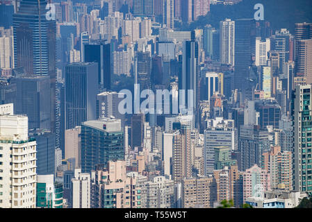 Paysage urbain de Hong Kong, Chine Banque D'Images