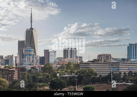 Sur les toits de la ville de Nairobi, Kenya Banque D'Images