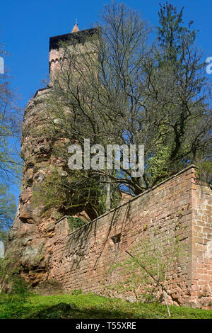 Burg Berwartstein, mittelalterliche Burg bewohnte Felsenburg unique und in der Pfalz, Erlenbach bei Dahn, Wasgau, Rheinland-Pfalz, Deutschland | Berw Banque D'Images