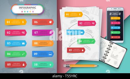 Infographie d'affaires. Immersive pour votre idée. Illustration de Vecteur