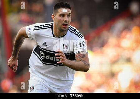 Aleksandar Mitrovic de Fulham - AFC Bournemouth v Fulham, Premier League, stade de vitalité, Bournemouth - 20 avril 2019 l'usage éditorial - DataCo Banque D'Images