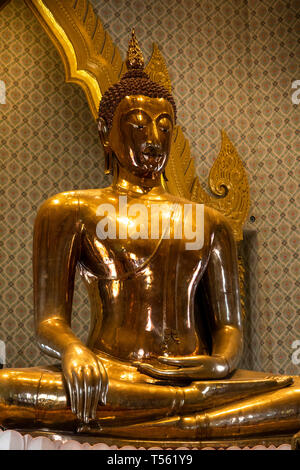 Thaïlande, Bangkok, Thanon Charoen Krung, Wat Traimit, Phra Phuttha Golden Buddha, Maha Suwana Patimakon Banque D'Images