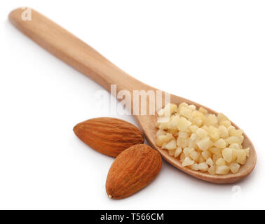 Petits morceaux d'amandes hachées avec l'ensemble de ceux Banque D'Images