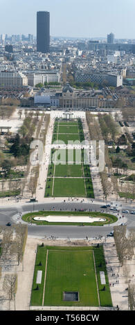 Vue de la ville de Paris, la France avec les principales attractions de Paris Banque D'Images