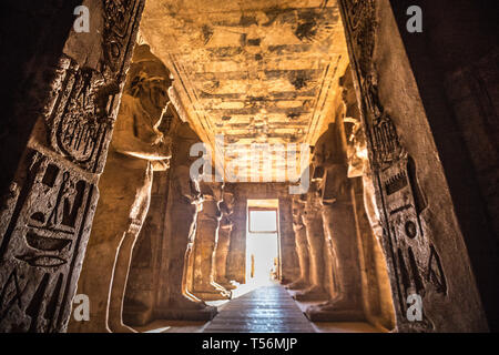 Belle vue d'Abou Simbel en Egypte Banque D'Images