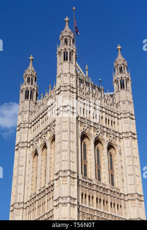 Tour de Victoria, partie des chambres du Parlement, Londres, Royaume-Uni. Banque D'Images
