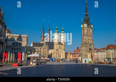 Vue panoramique sur Saale en Allemagne Banque D'Images